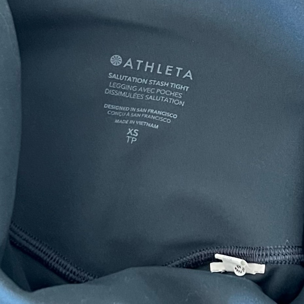 Athleta Salutation Stash High Rise Legging XS cypress green NWOT - Picture 8 of 8